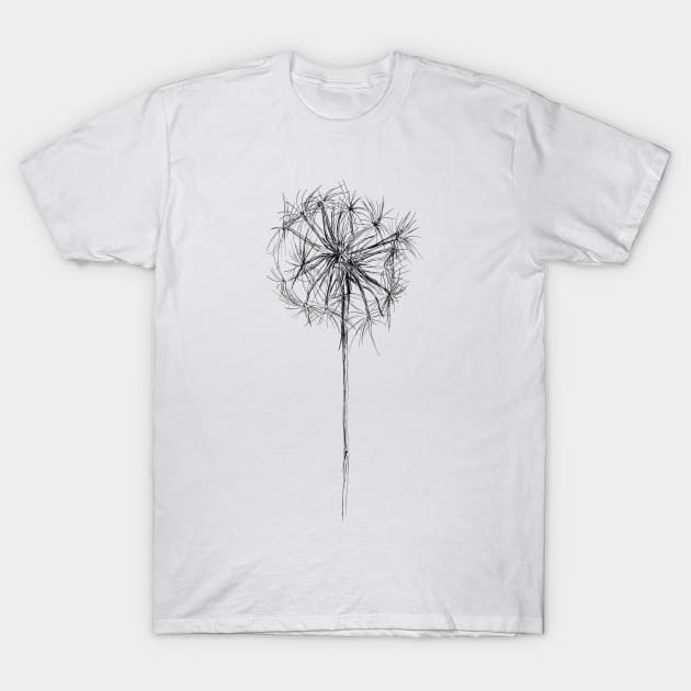 Dandelion Wish Flower T-Shirt by rachelsfinelines